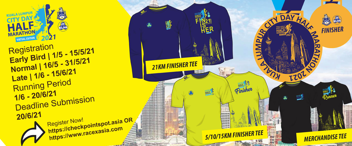 Kuala Lumpur City Day Half Marathon Virtual Run (by FTKLAA)